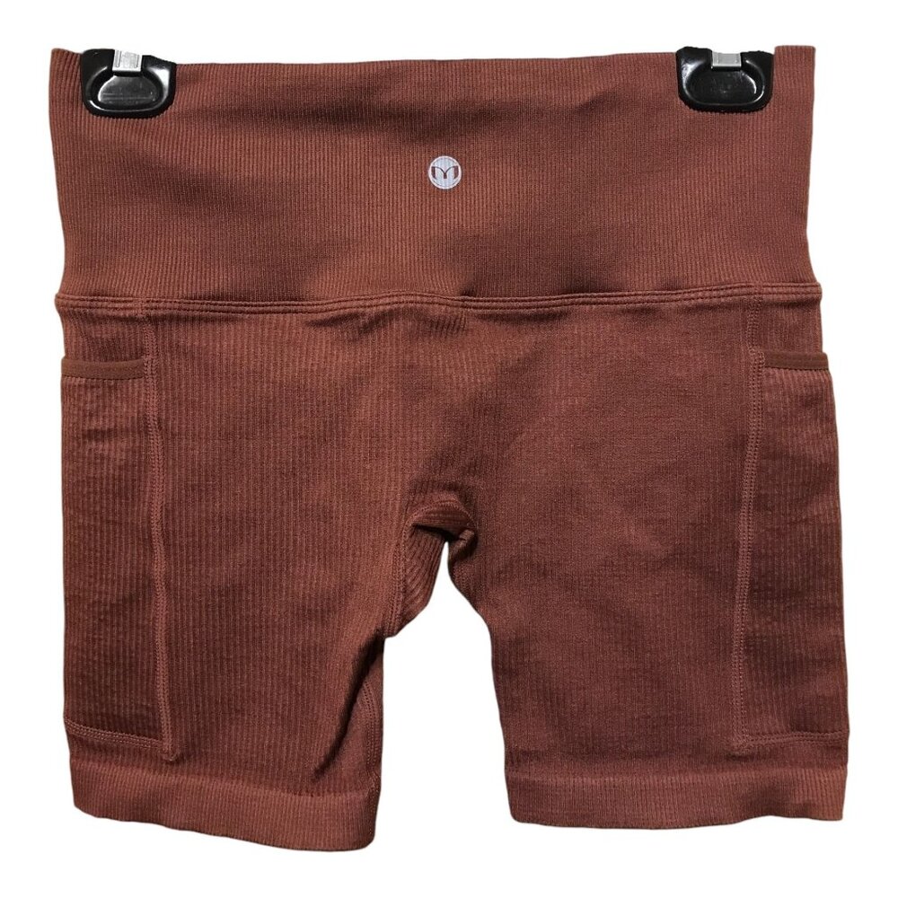 Mirity Chocolate Brown Super Stretch Biker Shorts‎